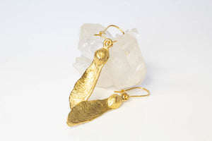 Sycamore Seed Earrings - Gold Plated