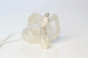 Sycamore Seed Necklace - Small Curved - Sterling Silver