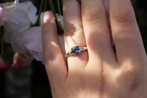 Mira Ring - 14ct White Gold with 1.04ct Ceylon Sapphire