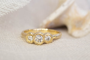 Torci Ring - 9ct Yellow Gold with Diamonds