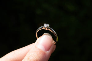 Droplet Ring - 14ct White Gold with Lab-Grown Diamond