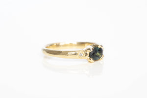 Argus Ring - 9ct Yellow Gold with Teal Sapphire