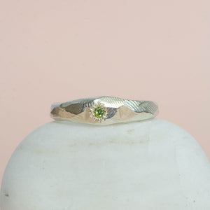 Hestia Ring - Sterling Silver with Peridot