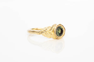 Persephone Ring - 18ct Yellow Gold with Green Sapphire