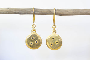 Callisto Earrings with Sapphires - Gold Plated