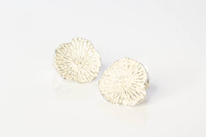 Coral Studs - Sterling Silver