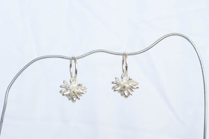 Coprosma Hoop Earrings with Peridots - Sterling Silver