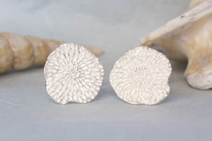 Coral Cufflinks - Sterling Silver