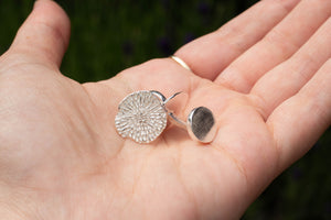 Coral Cufflinks - Sterling Silver