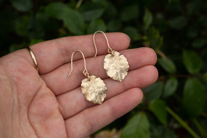 Autumn Leaf Earrings - 9ct Yellow Gold