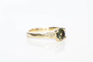 Mira Ring - 9ct Yellow Gold with 5.65mm Green Sapphire