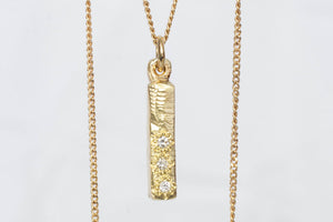 Pillar Pendant - Yellow Gold