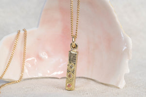 Pillar Pendant - Yellow Gold