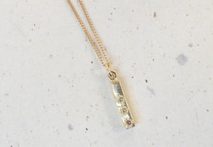 Pillar Pendant - Yellow Gold