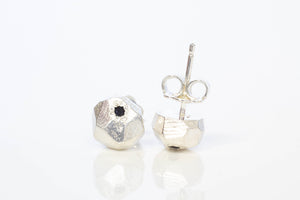 Boulder Studs with Gems - Sterling Silver