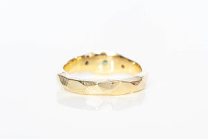 Hestia Ring - 9ct Yellow Gold with Green Sapphire and Diamonds