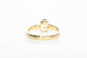 Eos Ring - 9ct Yellow Gold with Oval 1.26ct Green Sapphire