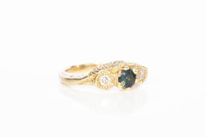 Artemis Ring - 9ct Yellow Gold with Sapphire and Diamonds