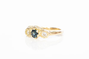 Artemis Ring - 9ct Yellow Gold with Sapphire and Diamonds