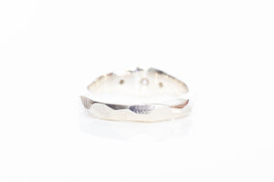 Hestia Ring - 9ct White Gold with Three Diamonds