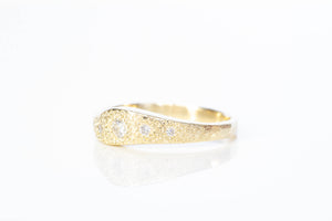 Seafoam Ring - 9ct Yellow Gold with Diamonds