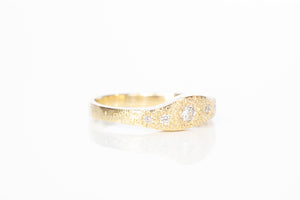 Seafoam Ring - 9ct Yellow Gold with Diamonds