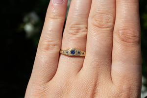 Seafoam Ring - 9ct Yellow Gold with Ceylon Sapphires