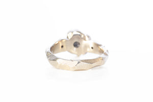 Bespoke Meteor Ring - 18ct White Gold with Rough Salt & Pepper Diamond