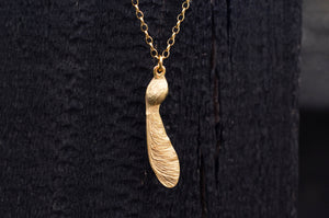 Sycamore Seed Necklace - Small - Gold Plated