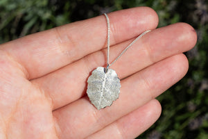 Autumn Leaf Pendant - Sterling Silver