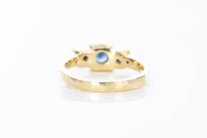 Byzantine Ring - 18ct Yellow Gold with Teal Sapphires