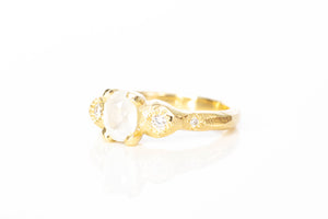 Thalia Ring - 18ct Yellow Gold with White Sapphire