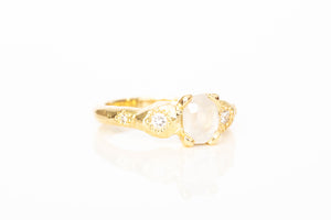 Thalia Ring - 18ct Yellow Gold with White Sapphire