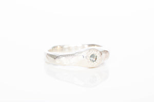 Hestia Ring - Sterling Silver with Green Sapphire