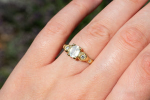 Thalia Ring - 18ct Yellow Gold with White Sapphire