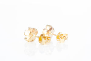 Flower Studs - 9ct Yellow Gold with Sapphires