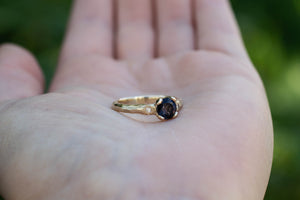 Mira Ring - 9ct Yellow Gold with Purple Spinel