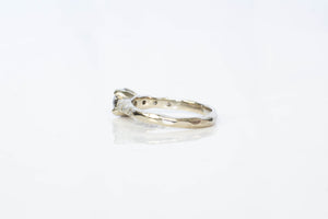 Mira Ring - 14ct White Gold with Salt and Pepper and White Diamonds