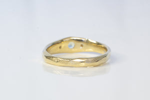 Hestia Ring - 9ct Yellow Gold with Blue-Yellow Parti Sapphire and Diamonds