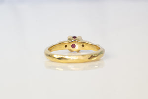 Mira Ring - 18ct Yellow Gold with Ruby and Diamonds