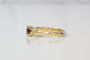 Mira Ring - 18ct Yellow Gold with Ruby and Diamonds