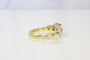 Thalia Ring - 14ct Yellow Gold with Ceylon Sapphire and Diamonds