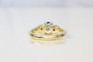 Thalia Ring - 14ct Yellow Gold with Ceylon Sapphire and Diamonds