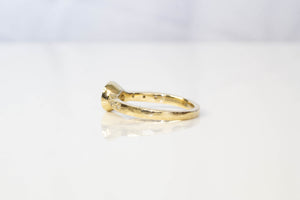 Vesper Ring - 9ct Yellow Gold with Moissanite and Diamonds