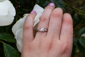 Mira Ring - 14ct White Gold with Pink Sapphire and Diamonds