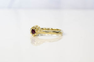 Cybele Ring - 14ct Yellow Gold with Ruby