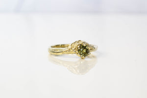 Cybele Ring - 14ct Yellow Gold with Green Sapphire