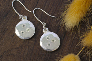 Callisto Earrings with Sapphires - Sterling Silver