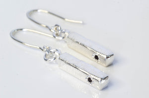 Pillar Drop Earrings - Sterling Silver