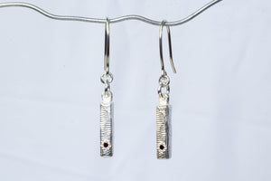 Pillar Drop Earrings - Sterling Silver